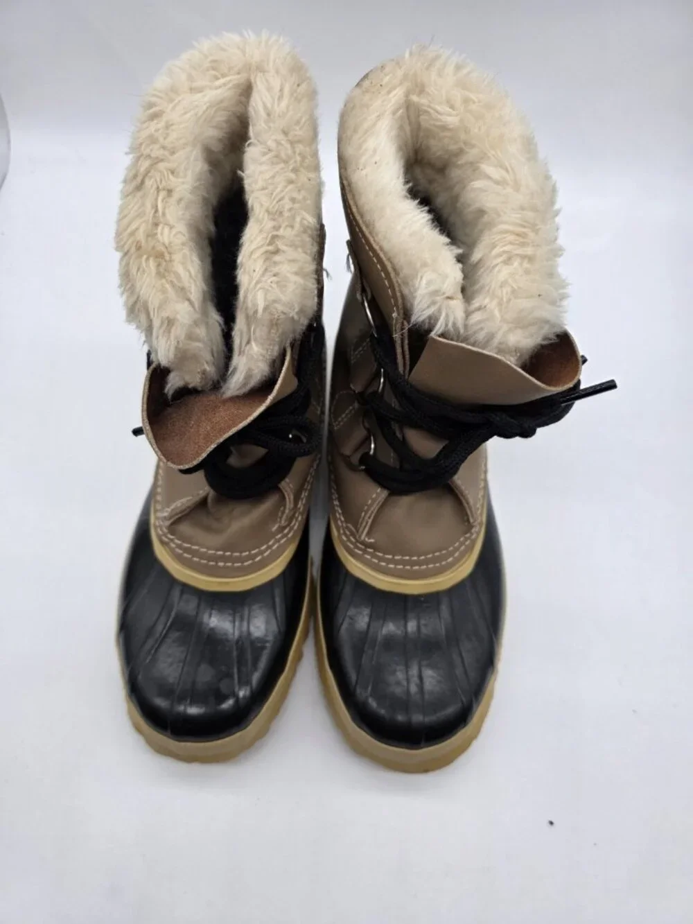 Sorel Manitou Boots Womens Size 5 Duck Winter Waterproof Wool Lined Canada